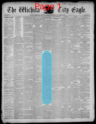 Page thumbnail for The Wichita City Eagle