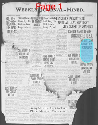 Page thumbnail for Weekly Journal Miner