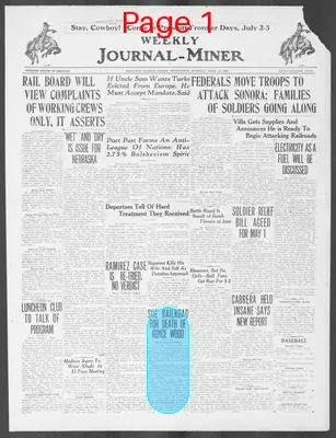 Page thumbnail for Weekly Journal Miner