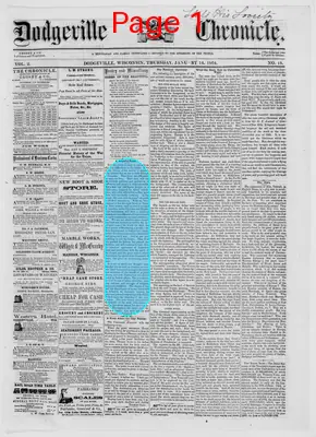 Page thumbnail for Dodgeville Chronicle