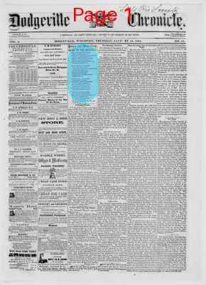 Page thumbnail for Dodgeville Chronicle