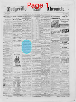 Page thumbnail for Dodgeville Chronicle