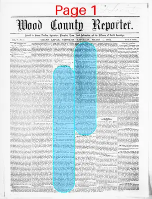 Page thumbnail for Wood County Reporter