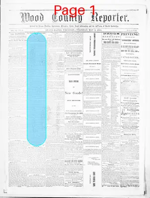 Page thumbnail for Wood County Reporter