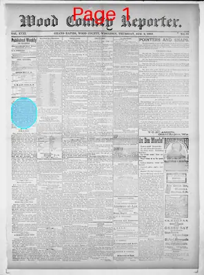 Page thumbnail for Wood County Reporter