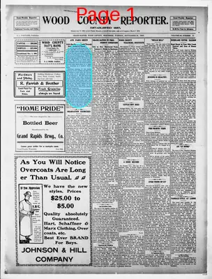 Page thumbnail for Wood County Reporter