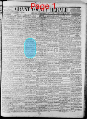 Page thumbnail for Grant County Herald