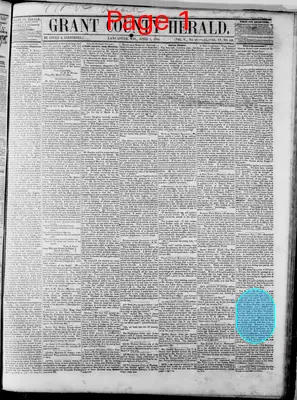 Page thumbnail for Grant County Herald
