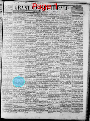 Page thumbnail for Grant County Herald