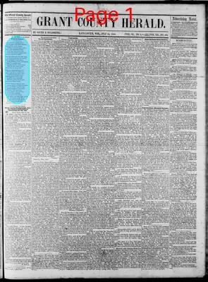 Page thumbnail for Grant County Herald
