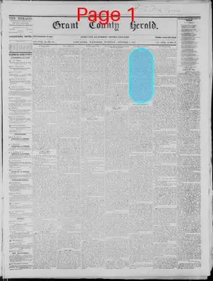 Page thumbnail for Grant County Herald