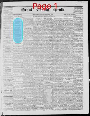 Page thumbnail for Grant County Herald