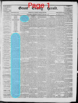 Page thumbnail for Grant County Herald