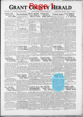 Page thumbnail for Grant County Herald