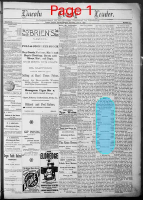 Page thumbnail for Lincoln County Leader