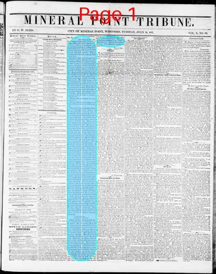 Page thumbnail for Mineral Point Tribune