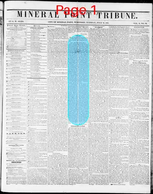 Page thumbnail for Mineral Point Tribune