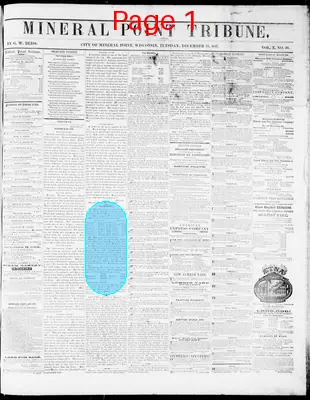 Page thumbnail for Mineral Point Tribune