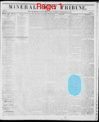 Page thumbnail for Mineral Point Tribune