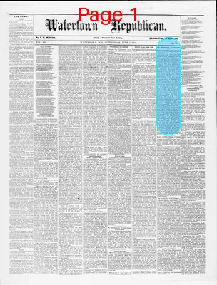 Page thumbnail for Watertown Republican