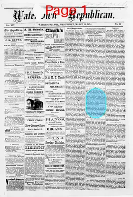 Page thumbnail for Watertown Republican