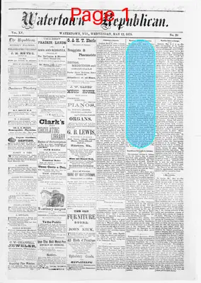 Page thumbnail for Watertown Republican
