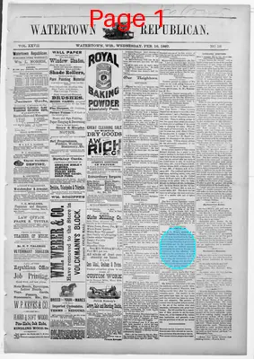 Page thumbnail for Watertown Republican