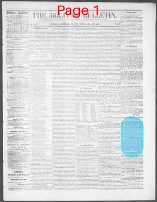 Page thumbnail for The Bolivar Bulletin