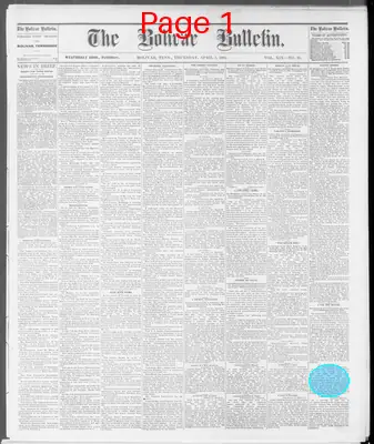 Page thumbnail for The Bolivar Bulletin