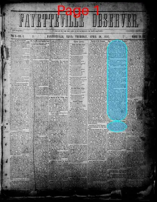 Page thumbnail for Fayetteville Observer