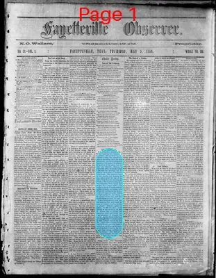 Page thumbnail for Fayetteville Observer