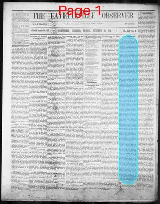 Page thumbnail for Fayetteville Observer