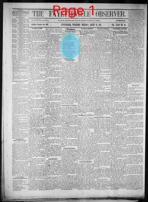 Page thumbnail for Fayetteville Observer