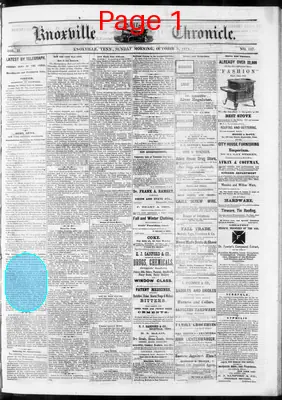 Page thumbnail for Knoxville Daily Chronicle