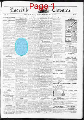 Page thumbnail for Knoxville Daily Chronicle