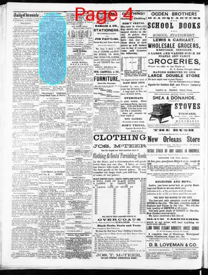 Page thumbnail for Knoxville Daily Chronicle