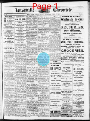 Page thumbnail for Knoxville Daily Chronicle