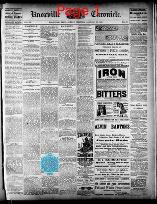 Page thumbnail for Knoxville Daily Chronicle