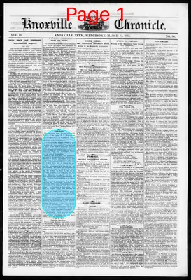 Page thumbnail for Knoxville Weekly Chronicle