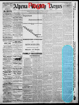 Page thumbnail for Alpena Weekly Argus