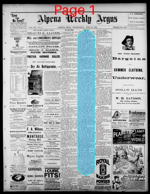 Page thumbnail for Alpena Weekly Argus
