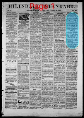 Page thumbnail for The Hillsdale Standard