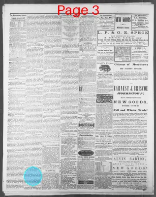 Page thumbnail for The Morristown Gazette