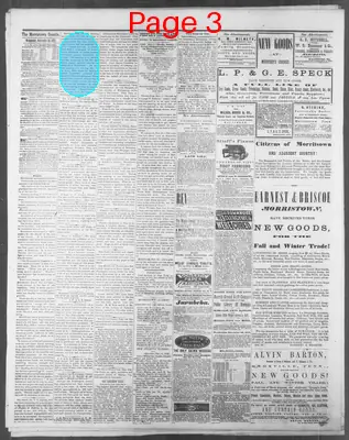 Page thumbnail for The Morristown Gazette