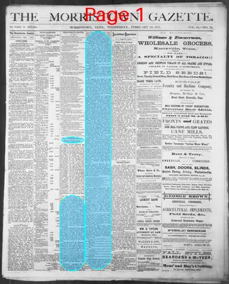 Page thumbnail for The Morristown Gazette