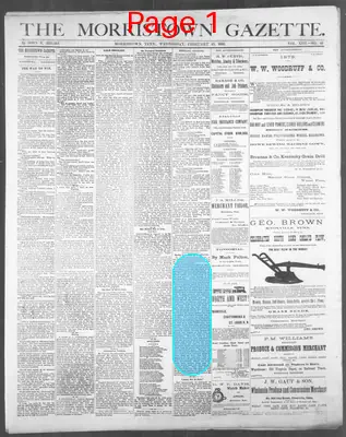 Page thumbnail for The Morristown Gazette