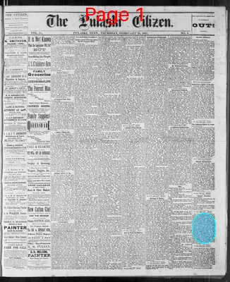 Page thumbnail for The Pulaski Citizen