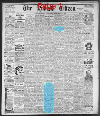Page thumbnail for The Pulaski Citizen