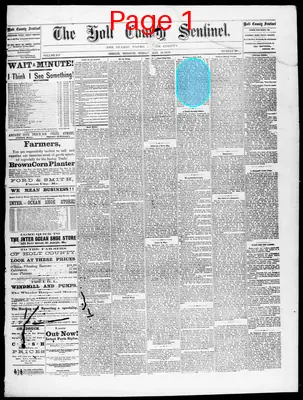 Page thumbnail for The Holt County Sentinel