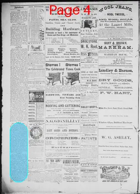 Page thumbnail for The Marietta Journal